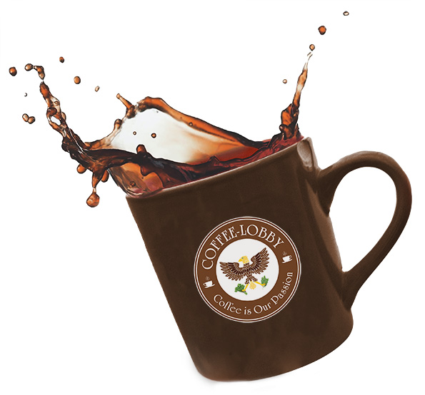 coffee cup with Coffee lobby logo on the side